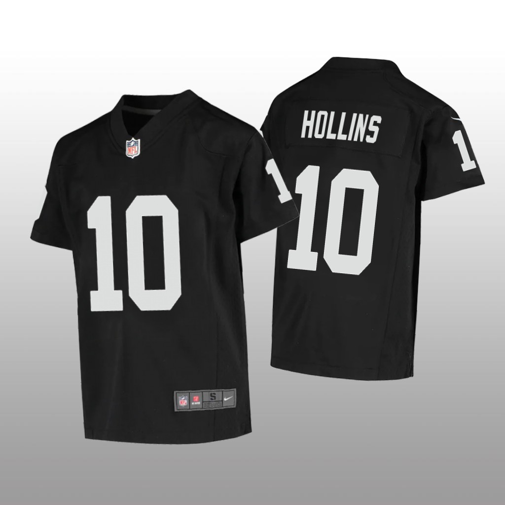 Las Vegas Raiders Mack Hollins Black Jersey Game - Youth