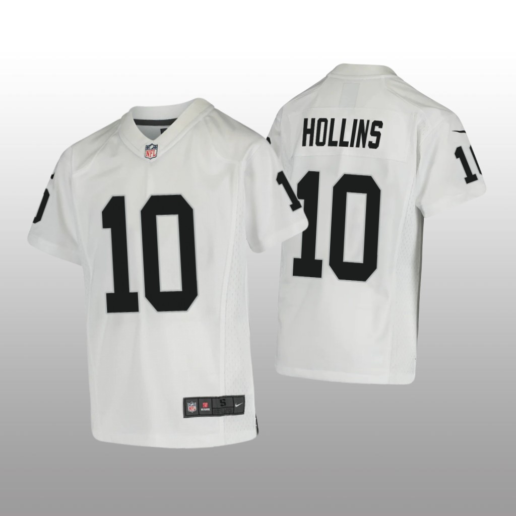 Las Vegas Raiders Mack Hollins White Jersey Game - Youth