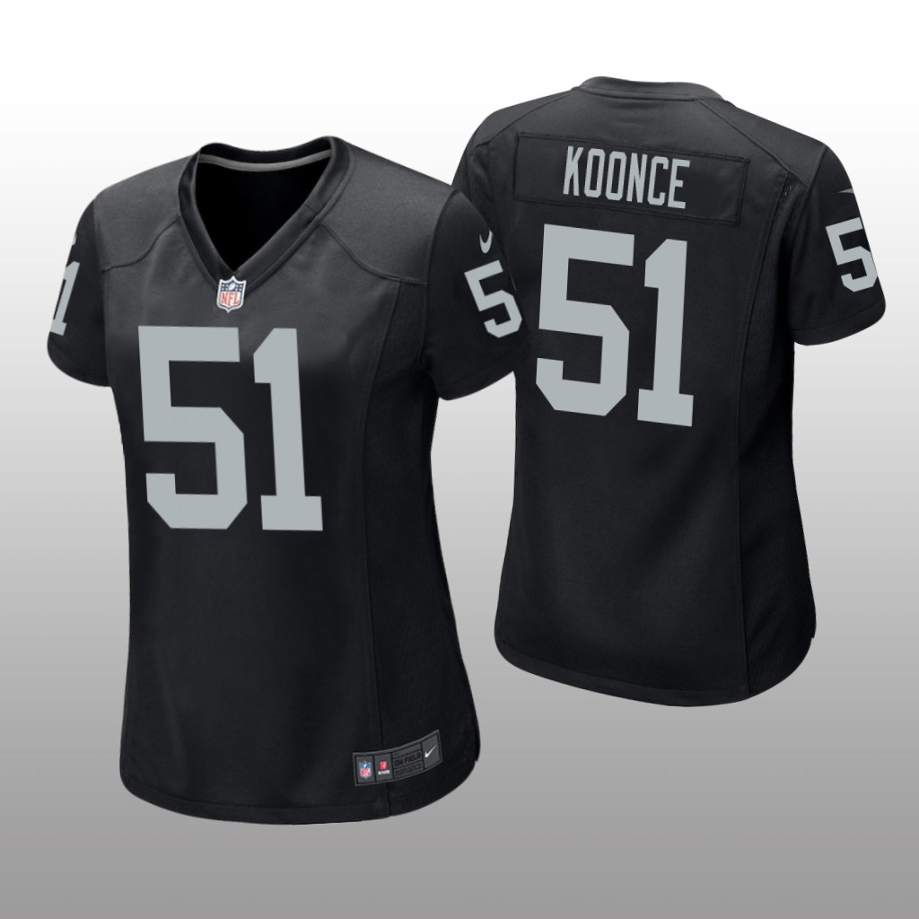 Las Vegas Raiders Malcolm Koonce Black Jersey Game - Women's