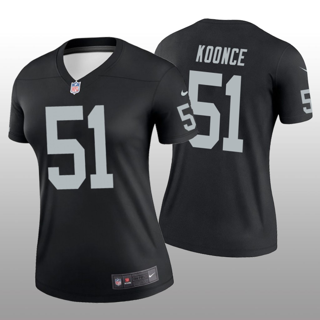 Las Vegas Raiders Malcolm Koonce Black Jersey Legend - Women's