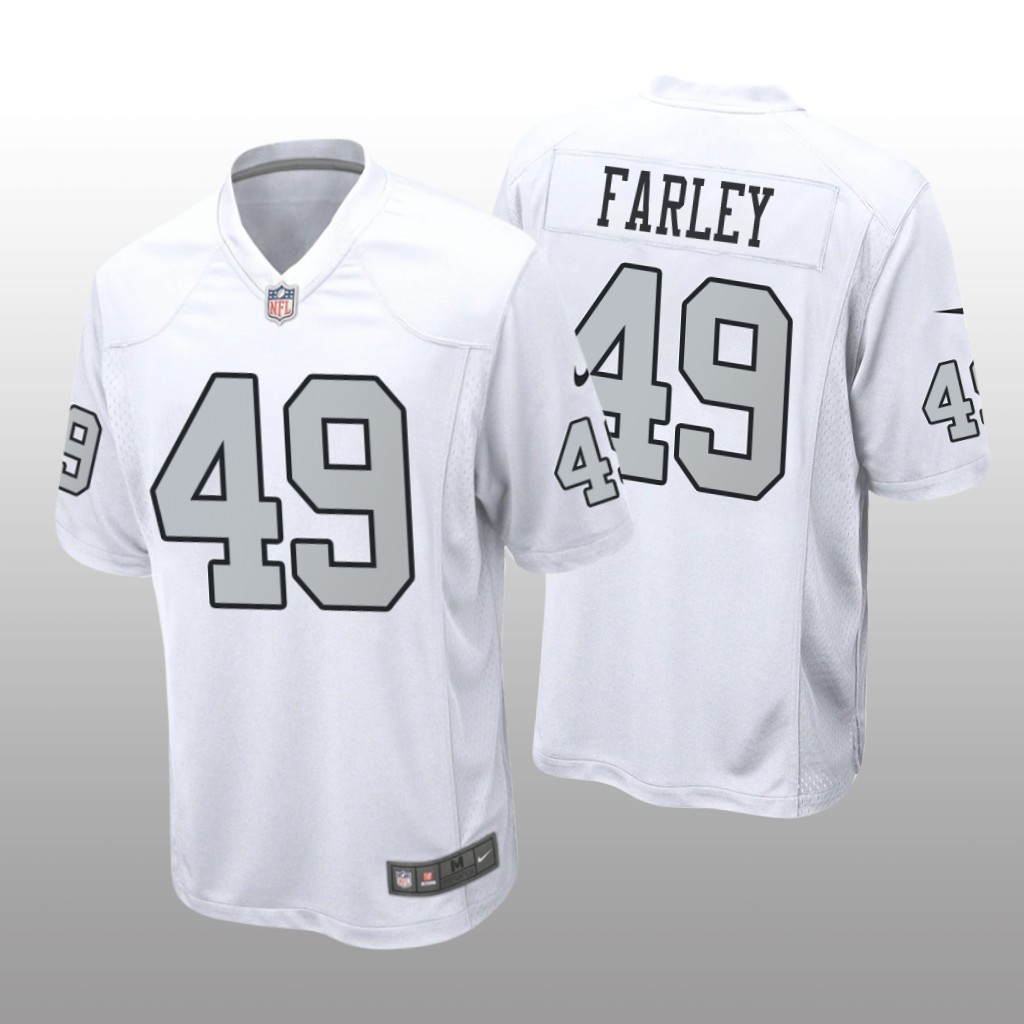Las Vegas Raiders Matthias Farley White Jersey Alternate Game - Men's