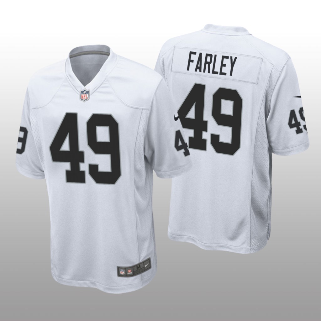 Las Vegas Raiders Matthias Farley White Jersey Game - Men's