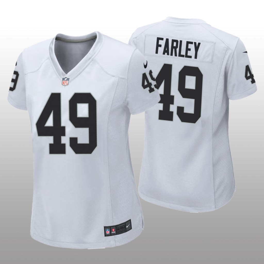 Las Vegas Raiders Matthias Farley White Jersey Game - Women's