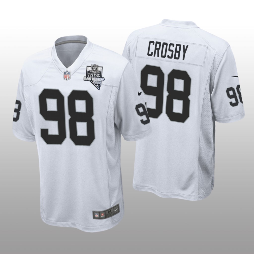 Las Vegas Raiders Maxx Crosby White Game Jersey Inaugural Season - Men's