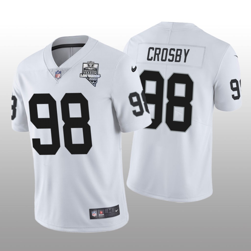 Las Vegas Raiders Maxx Crosby White Vapor Limited Jersey 2020 Inaugural Season Men's