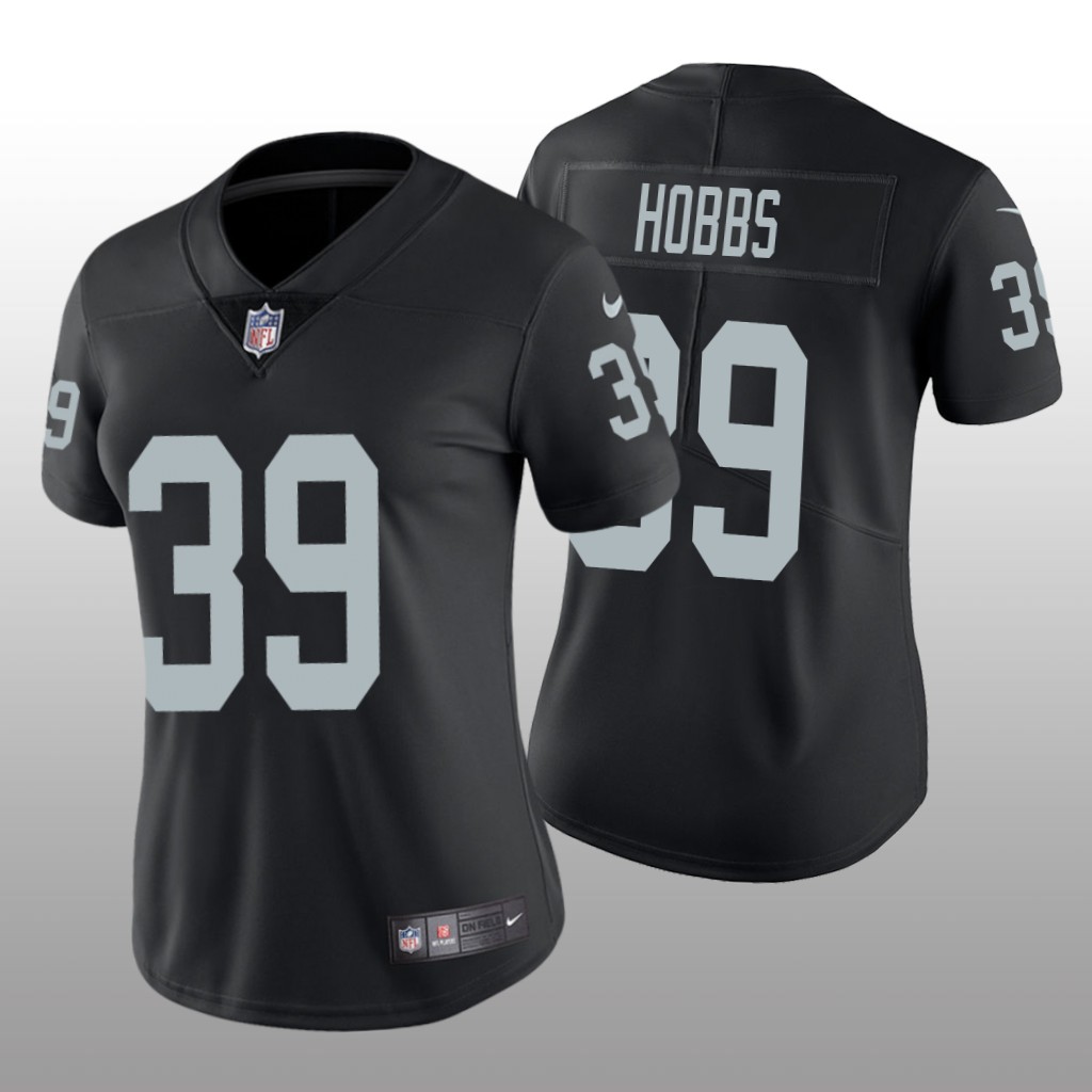 Las Vegas Raiders Nate Hobbs Black Jersey Vapor Limited - Women's