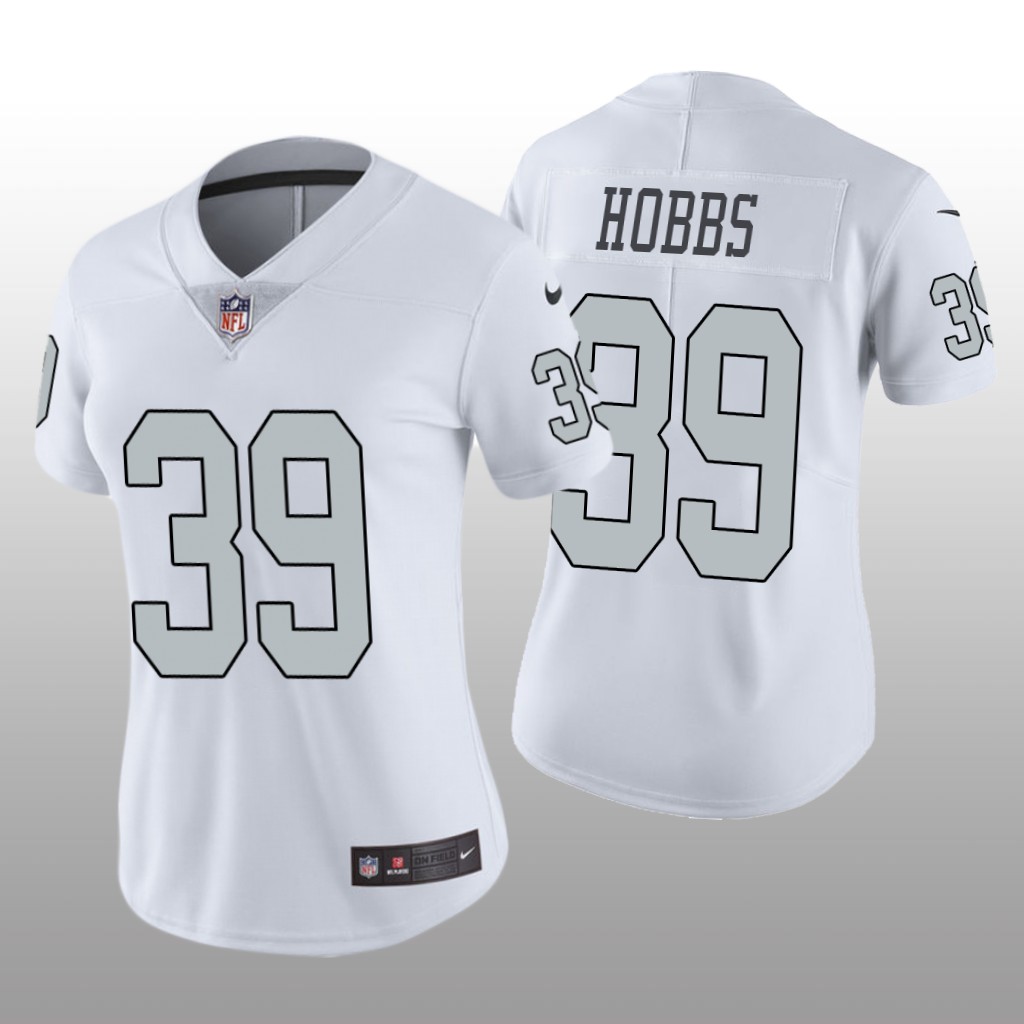 Las Vegas Raiders Nate Hobbs White Jersey Color Rush Limited - Women's