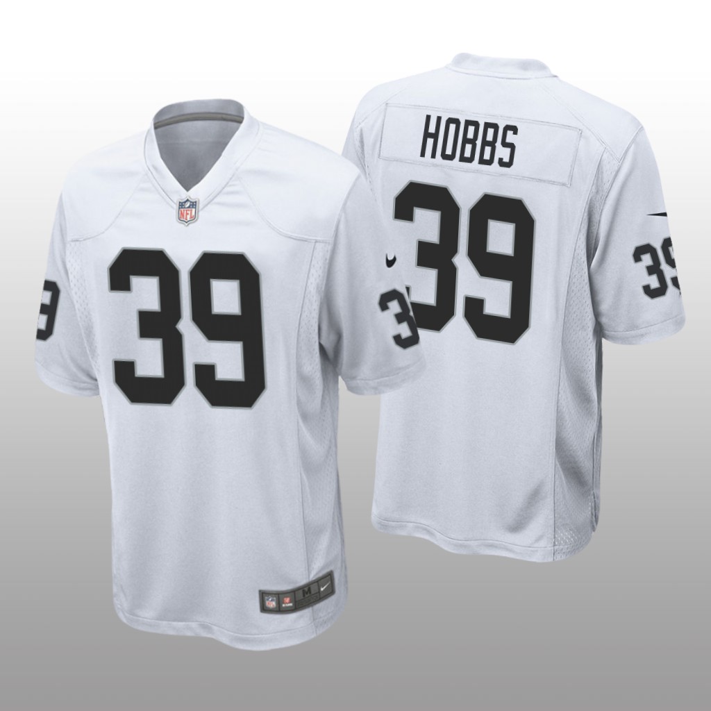 Las Vegas Raiders Nate Hobbs White Jersey Game - Men's