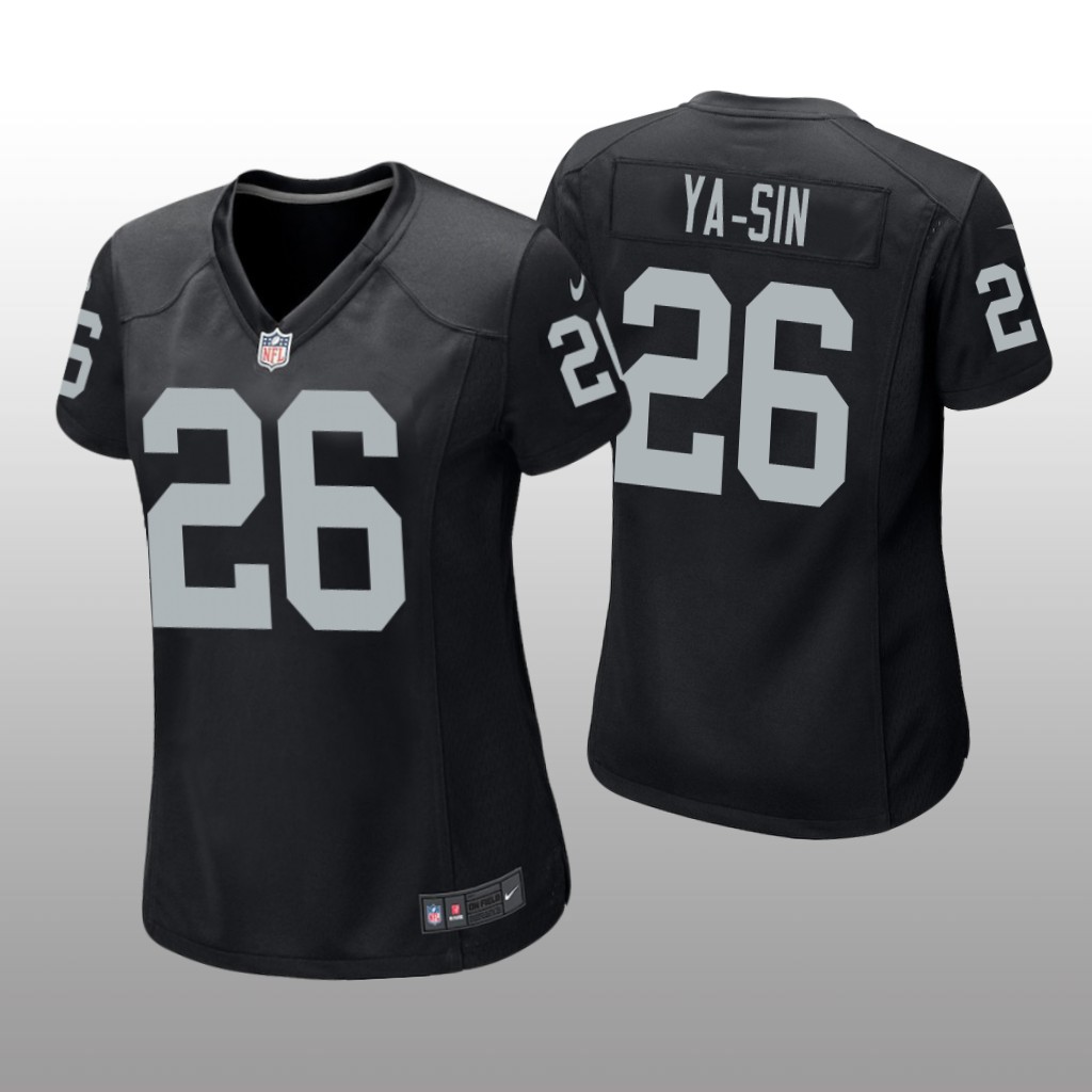 Las Vegas Raiders Rock Ya-Sin Black Jersey Game - Women's