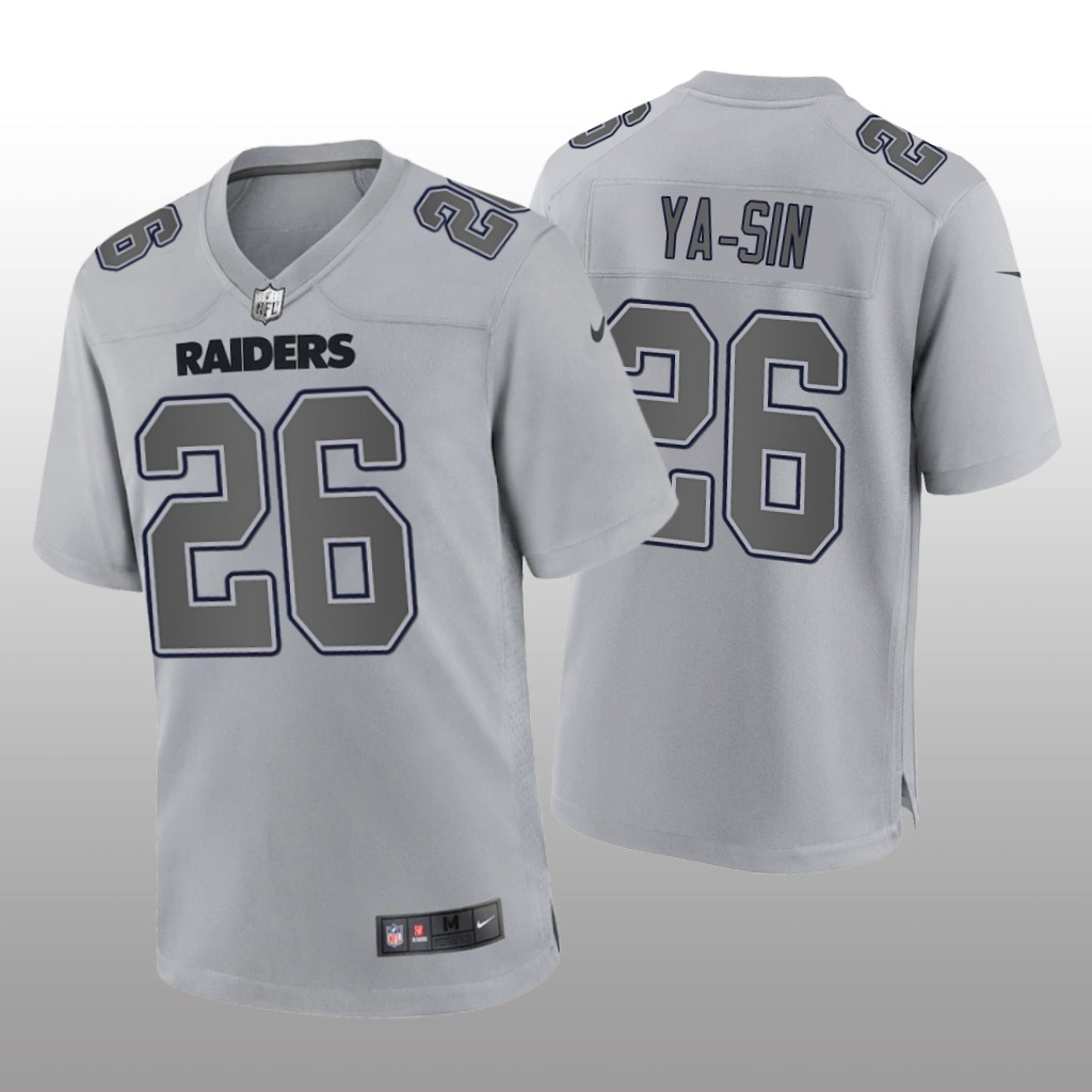 Las Vegas Raiders Rock Ya-Sin Gray Jersey Atmosphere Fashion Game - Men's
