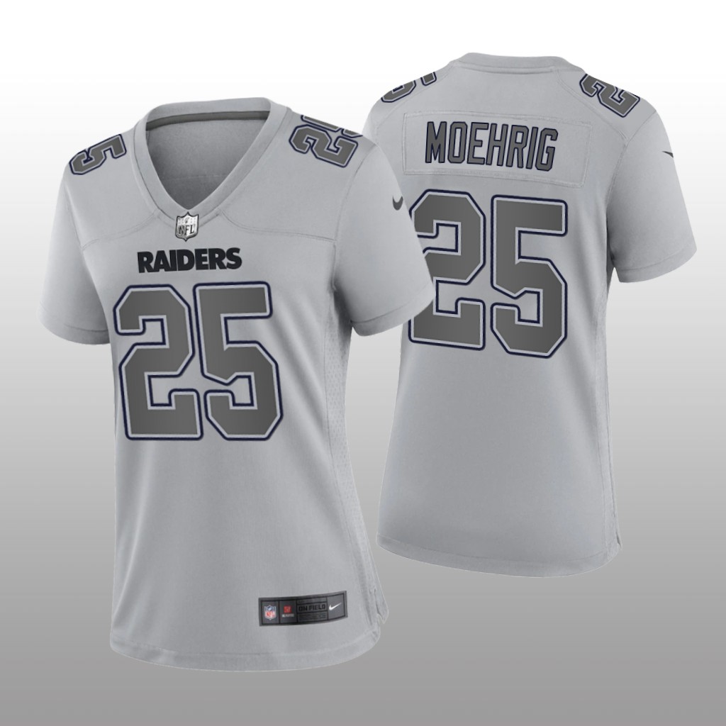 Las Vegas Raiders Trevon Moehrig Gray Jersey Atmosphere Fashion Game - Women's