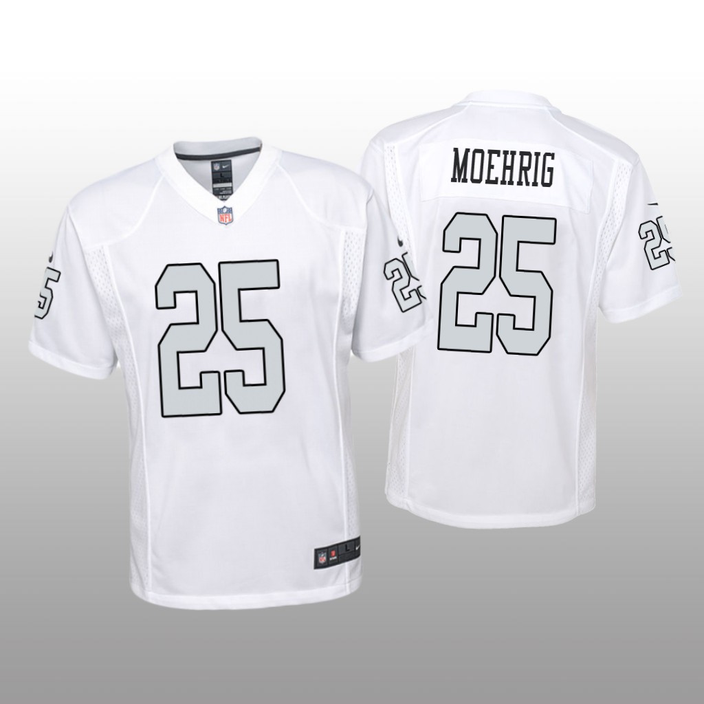 Las Vegas Raiders Trevon Moehrig White Jersey Color Rush Game - Youth