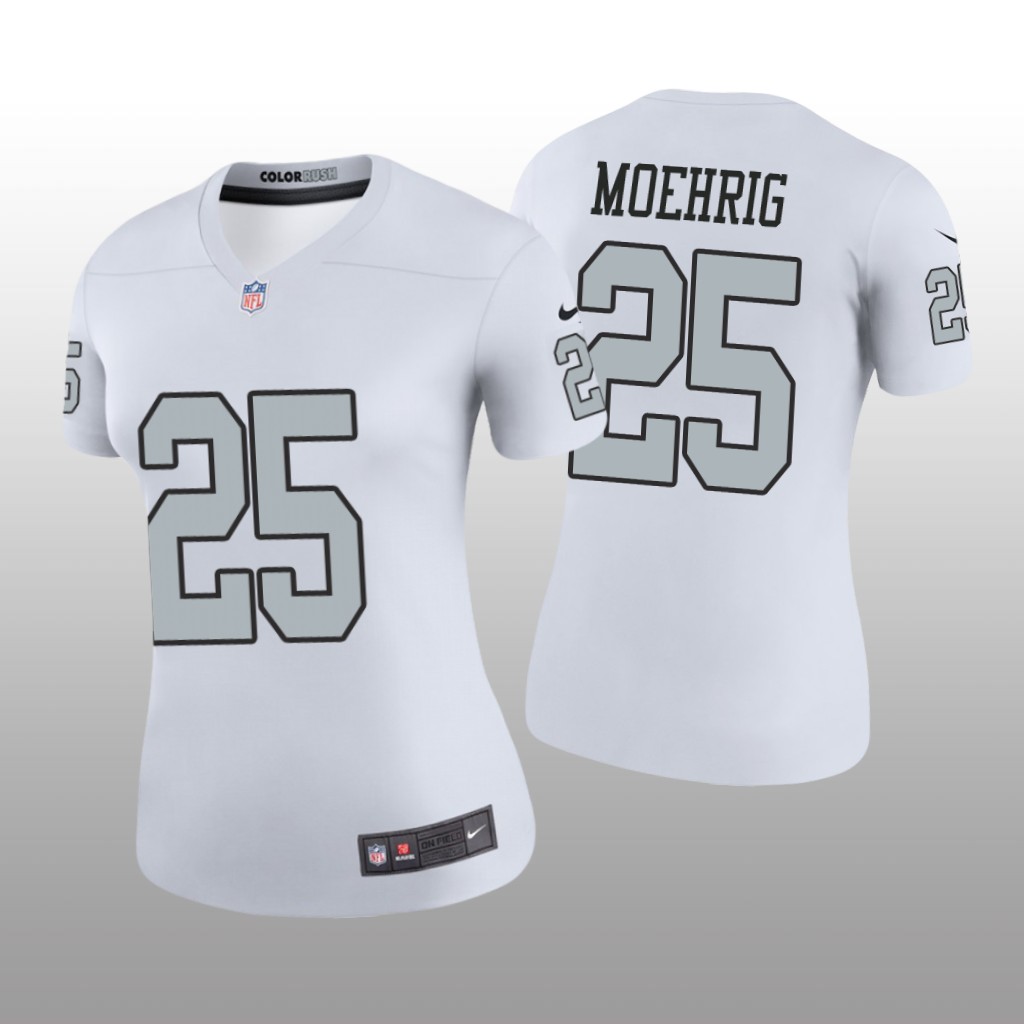 Las Vegas Raiders Trevon Moehrig White Jersey Color Rush Legend - Women's