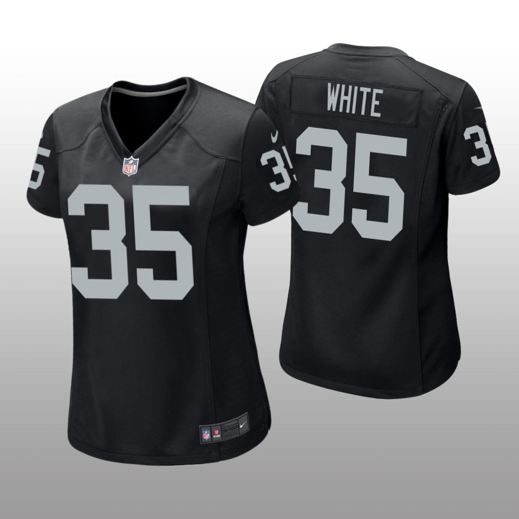 Las Vegas Raiders Zamir White Black Jersey Game - Women's