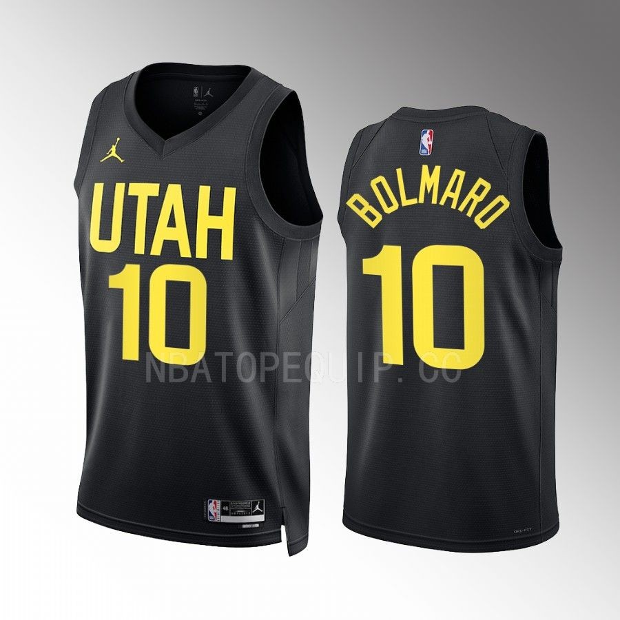 Leandro Bolmaro 2022-23 Utah Jazz Black #10 Statement Edition Jersey
