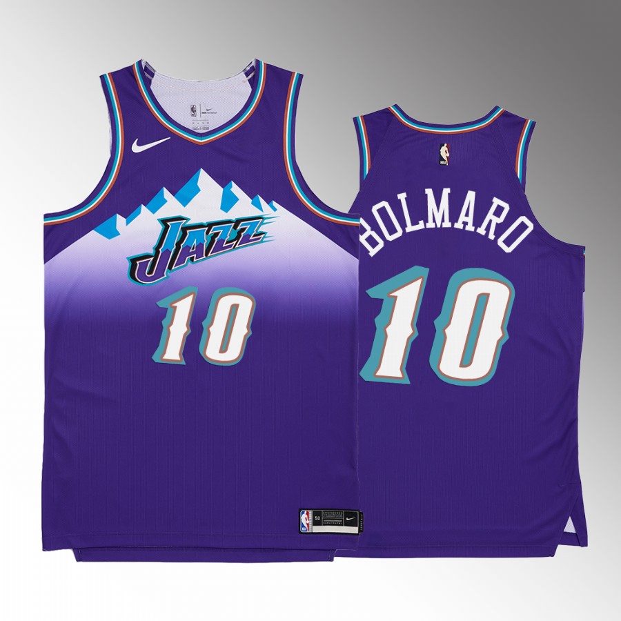 Leandro Bolmaro 2022-23 Utah Jazz Purple #10 Hardwood Classics Jersey