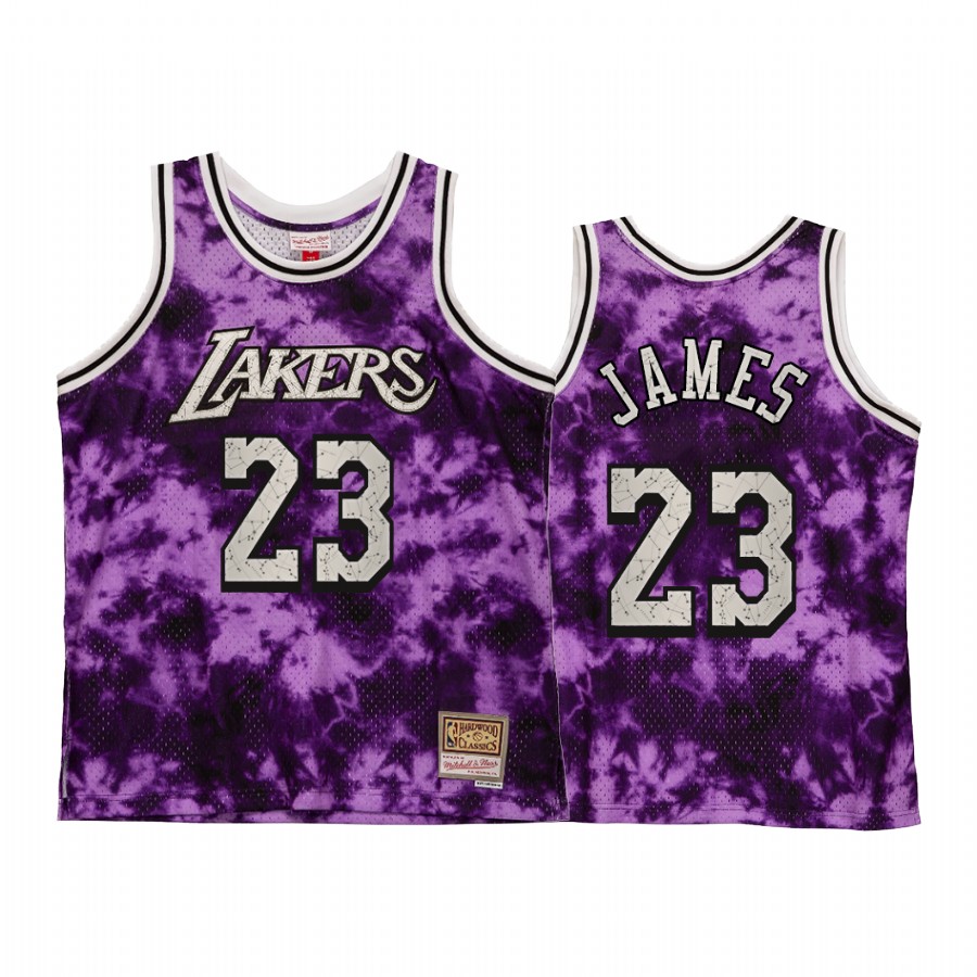 LeBron James #23 Los Angeles Lakers Galaxy Constellation Jersey Purple