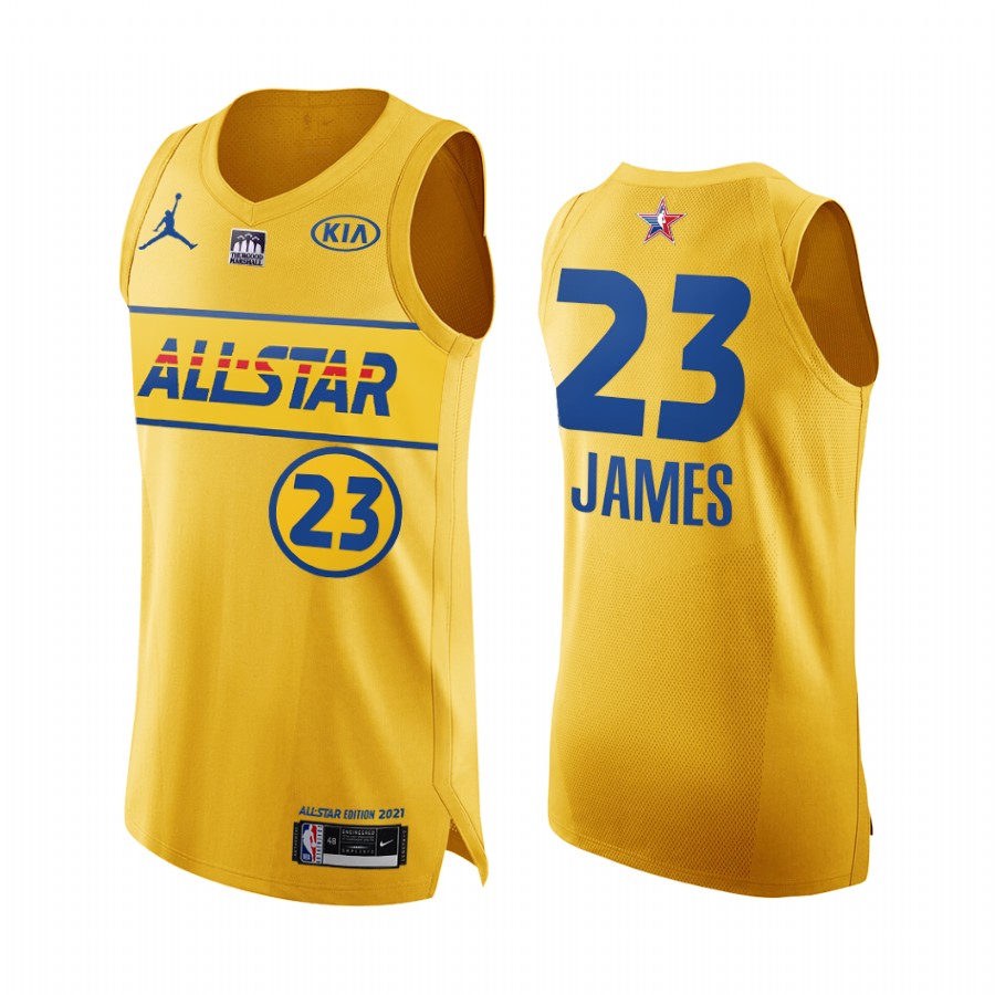LeBron James 2021 All-Star Jersey Gold Western Conference Lakers Uniform