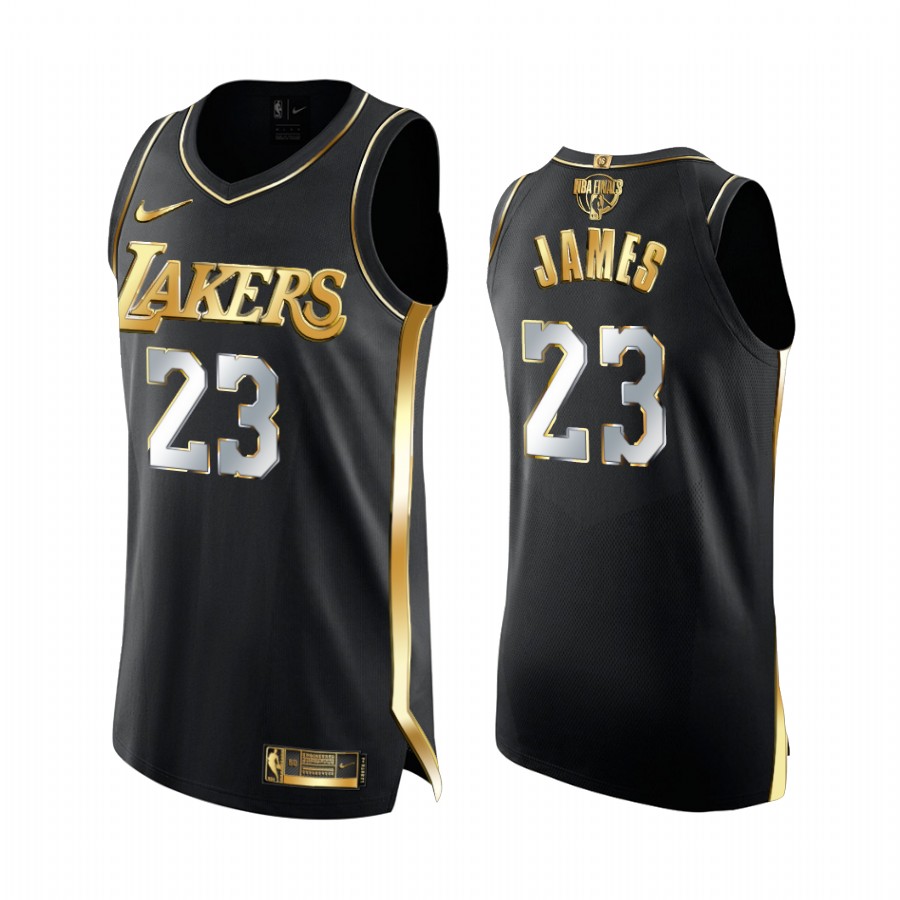 LeBron James Los Angeles Lakers 2020 NBA Finals Black Jersey Golden Limited Edition