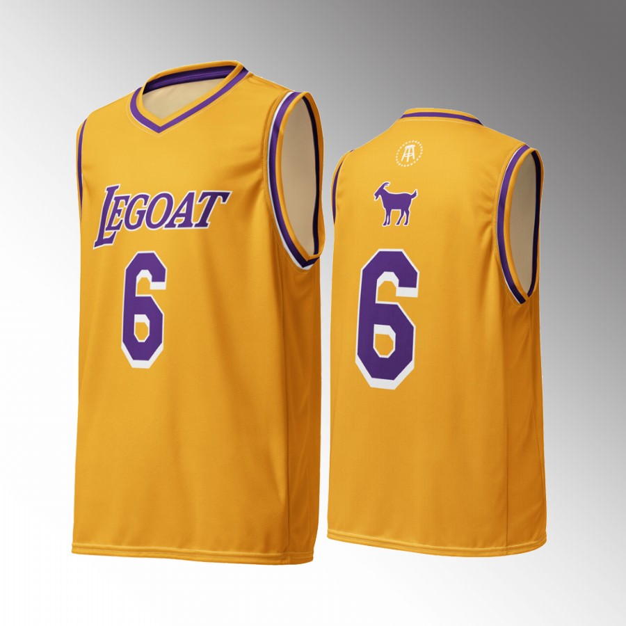 LeBron James Los Angeles Lakers Gold #6 Jersey LEGOAT  Tank