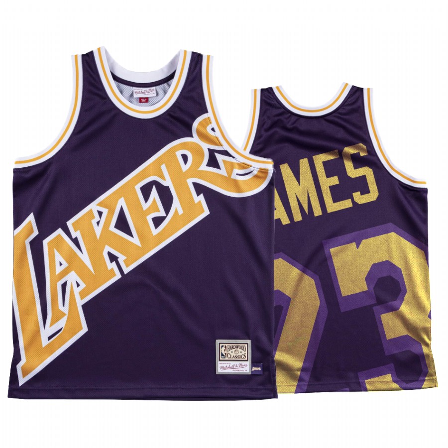 LeBron James Los Angeles Lakers HWC Purple Big Face #23 Jersey