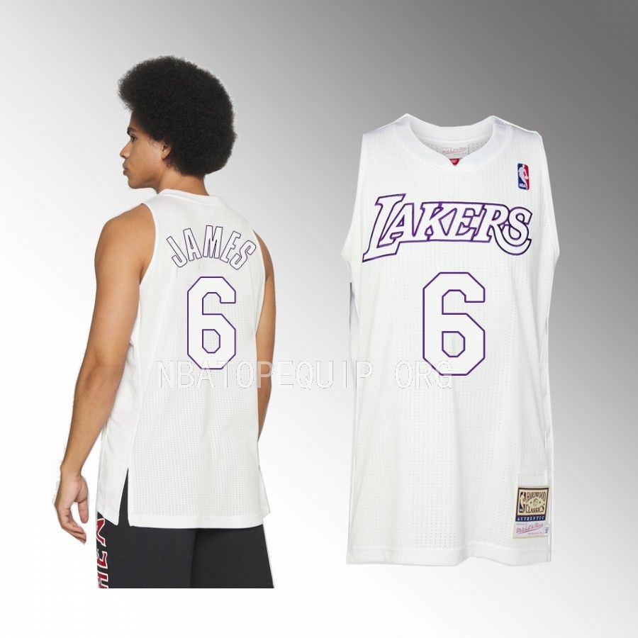 LeBron James Los Angeles Lakers White 2012 Christmas Hardwood Classics #6 Jersey