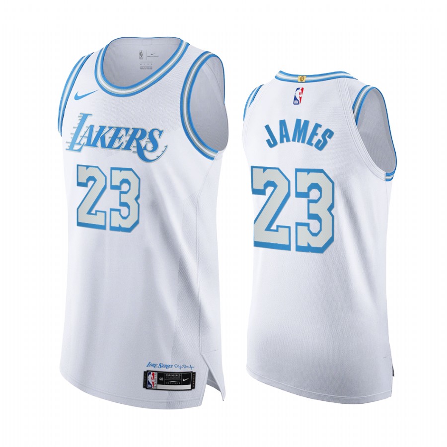LeBron James Los Angeles Lakers White City 2020-21 Jersey Legacy of Lore