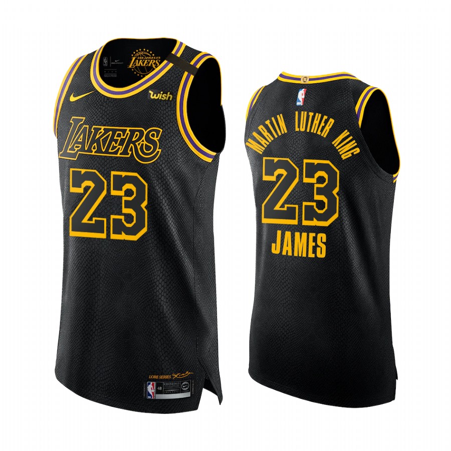 LeBron James MLK Day Lakers Honor King Jersey Black
