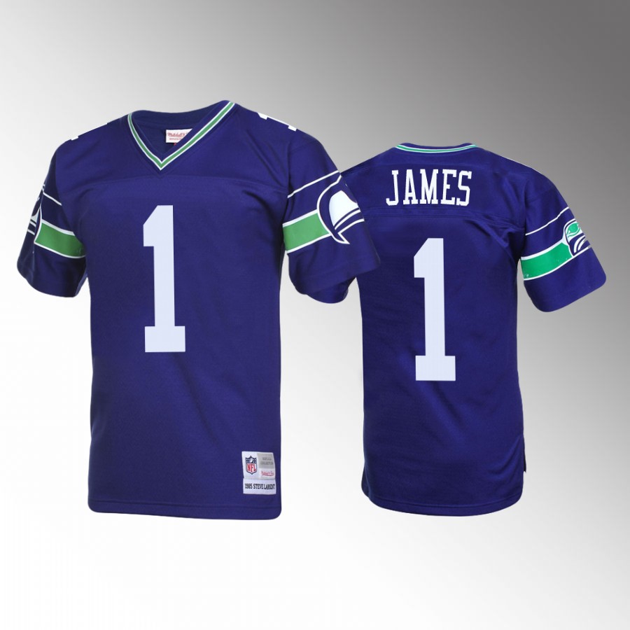 LeBron James Seattle Seahawks #1 Royal Blue Jersey Vintage