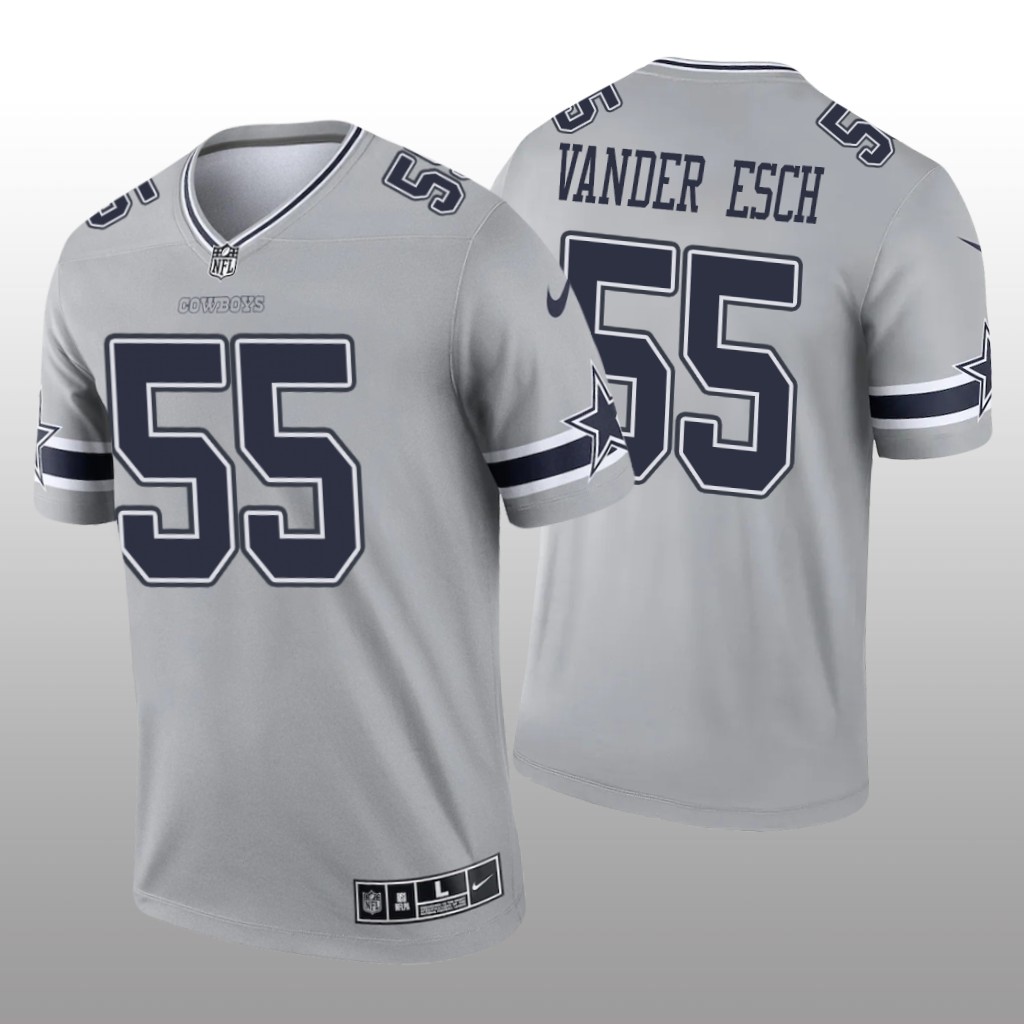 Leighton Vander Esch Dallas Cowboys Gray Jersey Inverted Legend - Men's