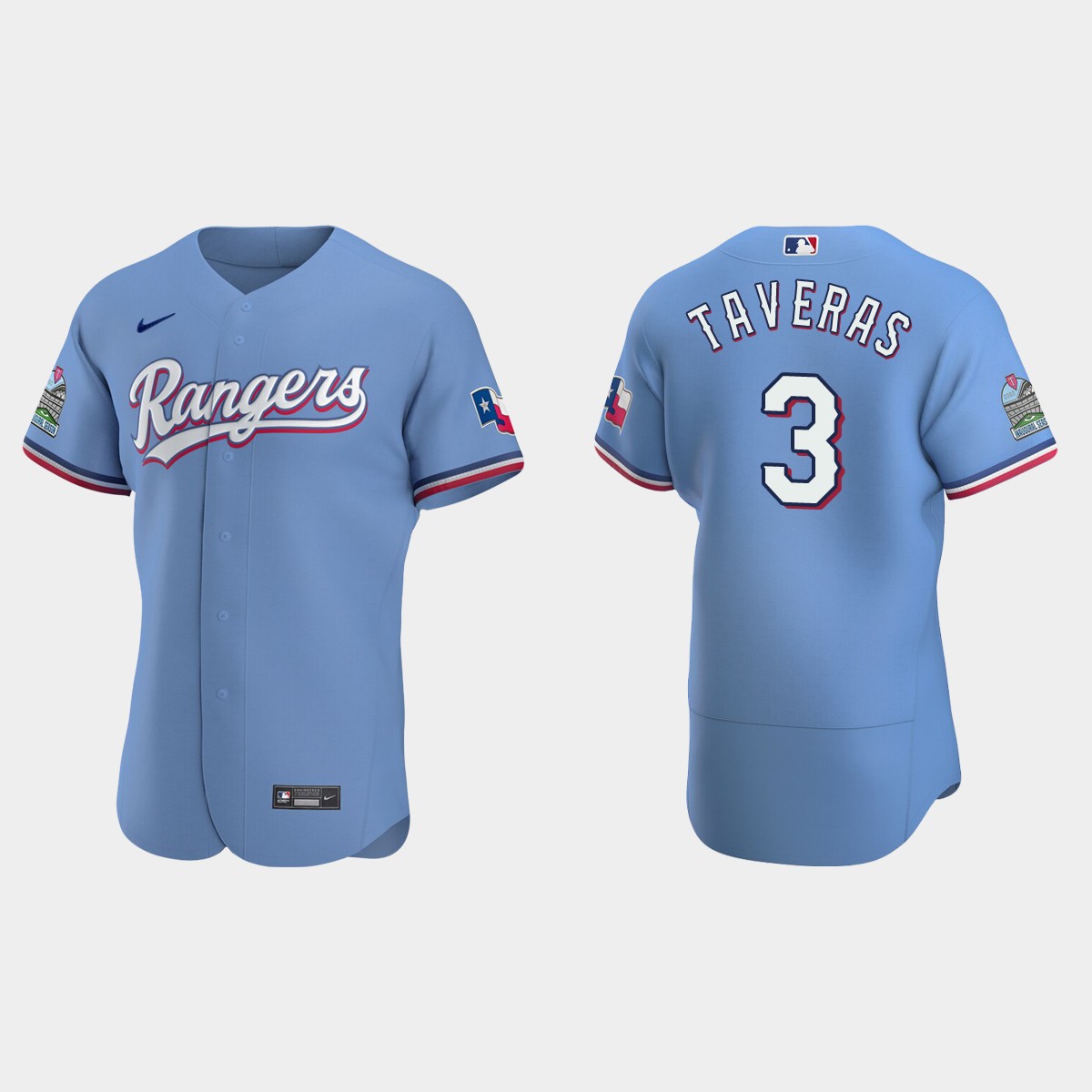 Leody Taveras #3 Texas Rangers Alternate Jersey - Light Blue