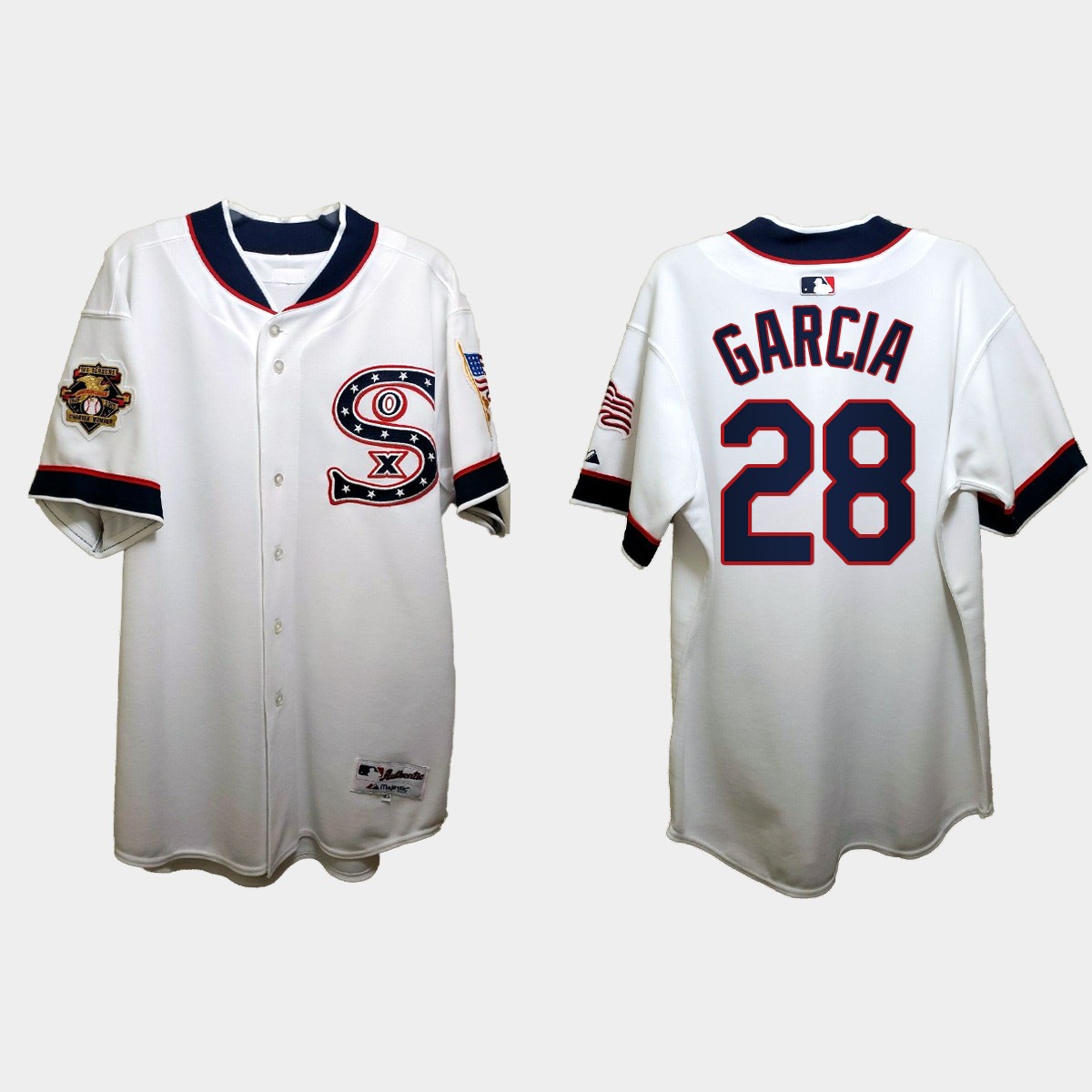 Leury Garcia Chicago White Sox Independence Day 1917 Throwback Jersey - White