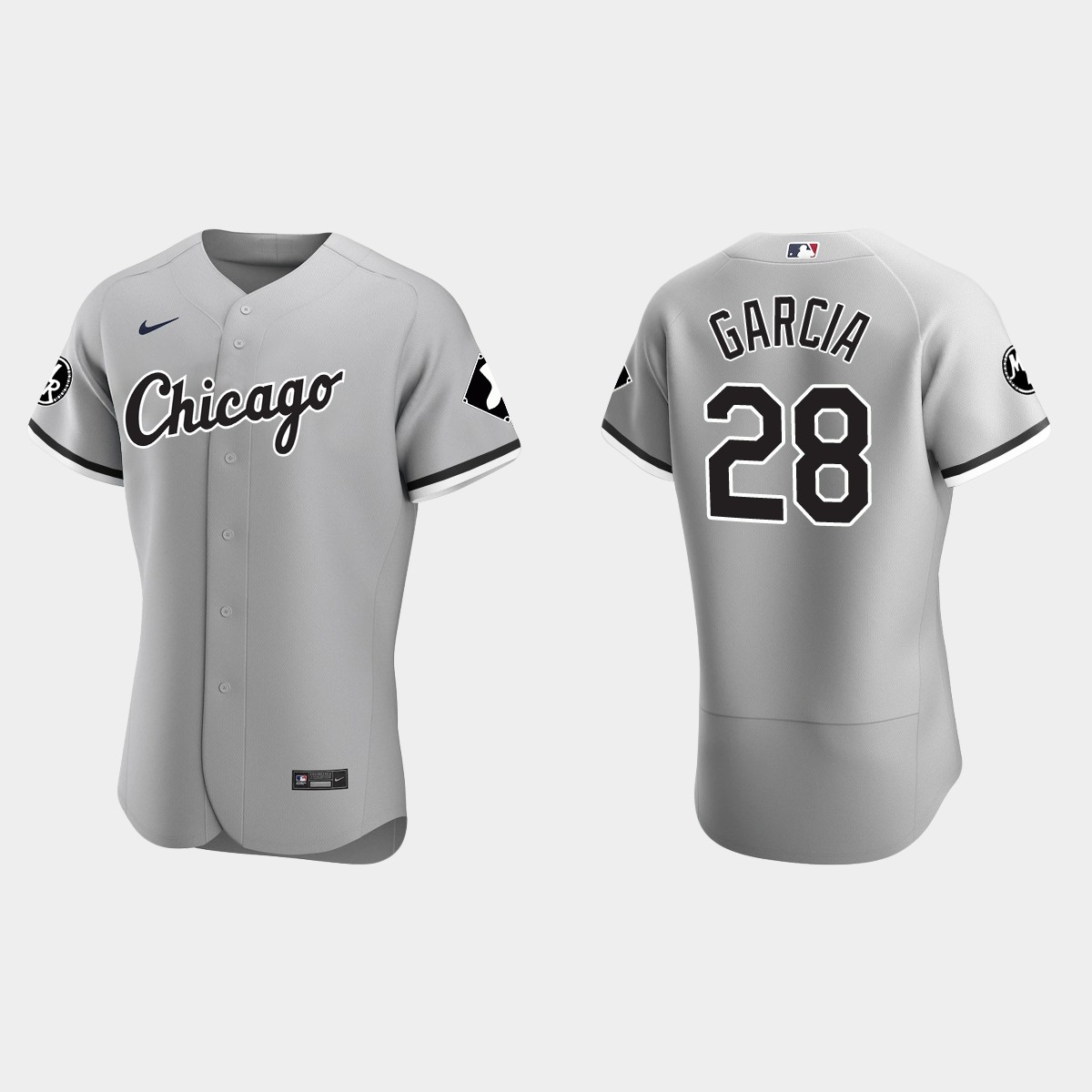Leury Garcia Chicago White Sox MR Patch Jersey - Gray