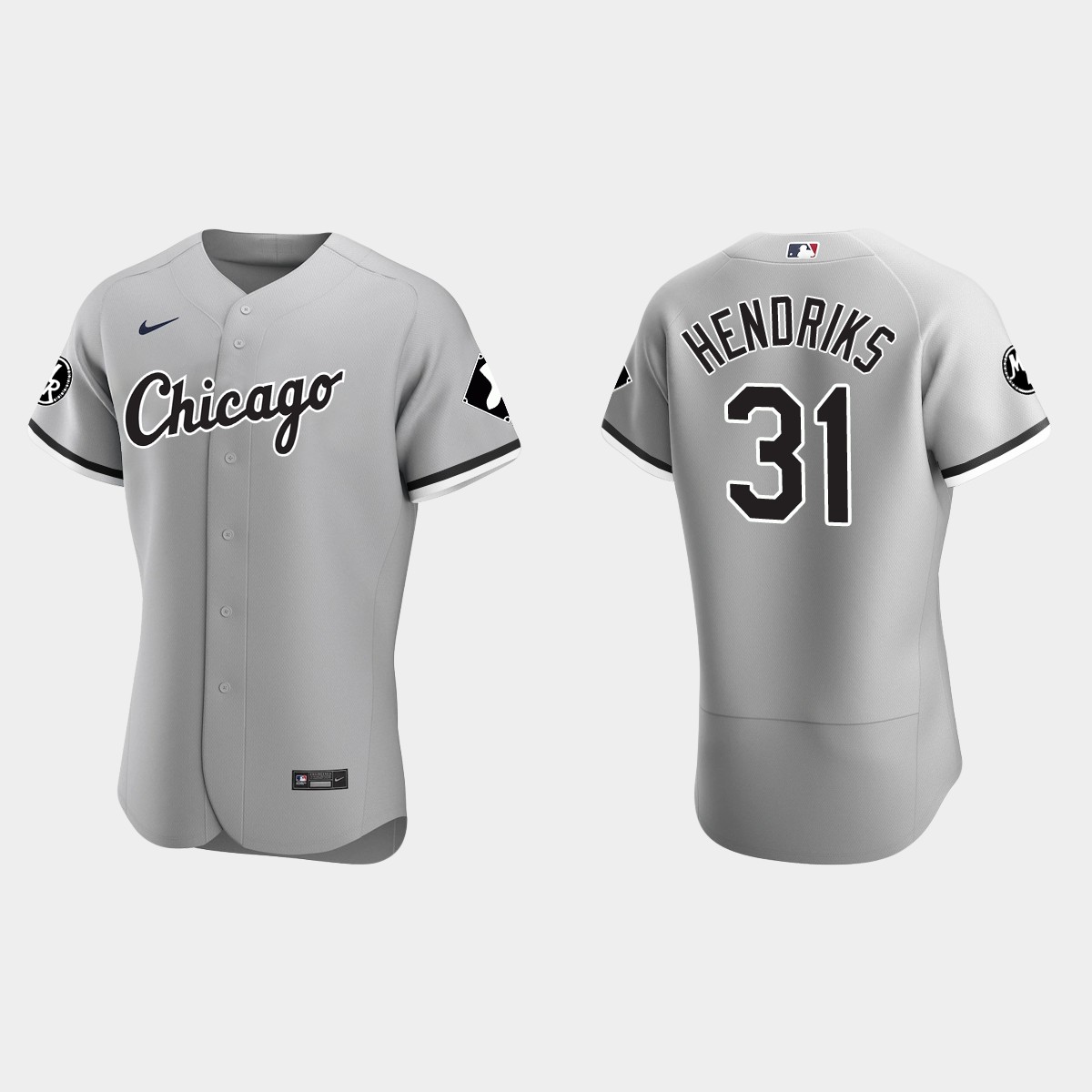 Liam Hendriks Chicago White Sox MR Patch Jersey - Gray