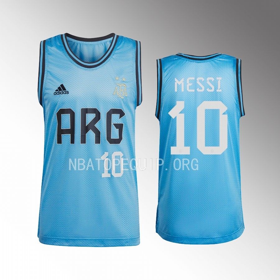 Lionel Messi Argentina Soccer Jersey  Blue #10 Tank Top