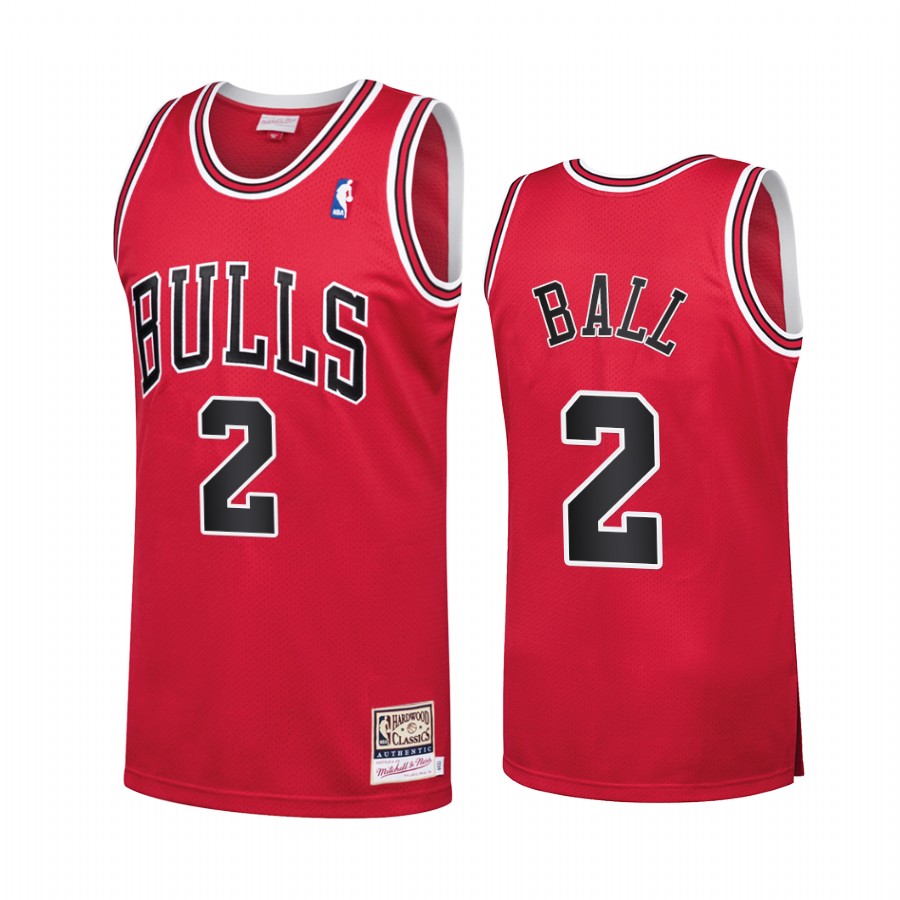 Lonzo Ball 2 Chicago Bulls Hardwood Classics Red Jersey Vintage