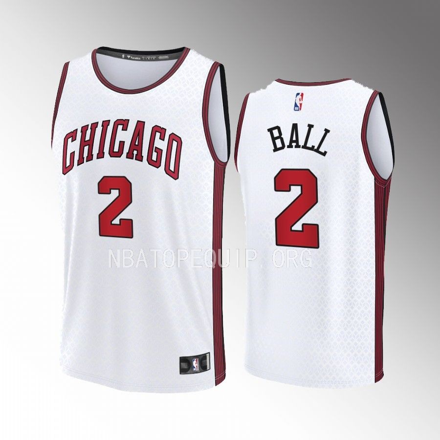 Lonzo Ball Bulls #2 White Jersey Fast Break Fastbreak 2022-23 City Edition