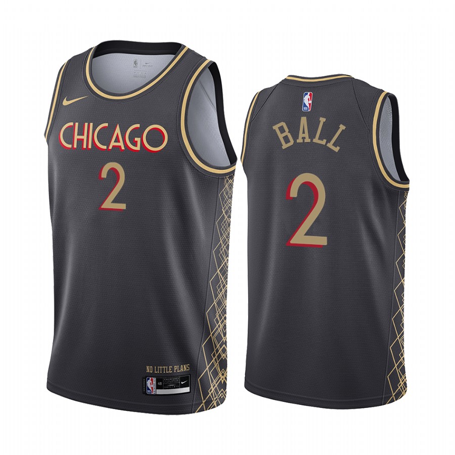 Lonzo Ball Chicago Bulls 2021 City Edition Black #2 Jersey