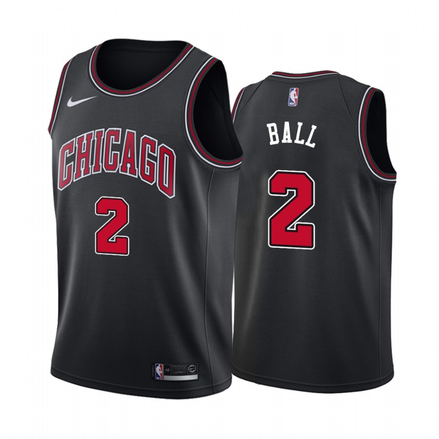 Lonzo Ball Chicago Bulls 2021 Statement Edition Black #2 Jersey