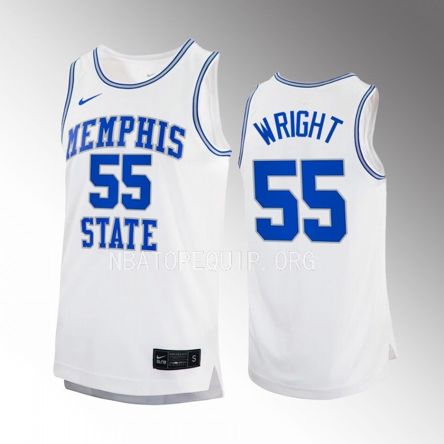 Lorenzen Wright Memphis Tigers White Jersey Retired Number Retro