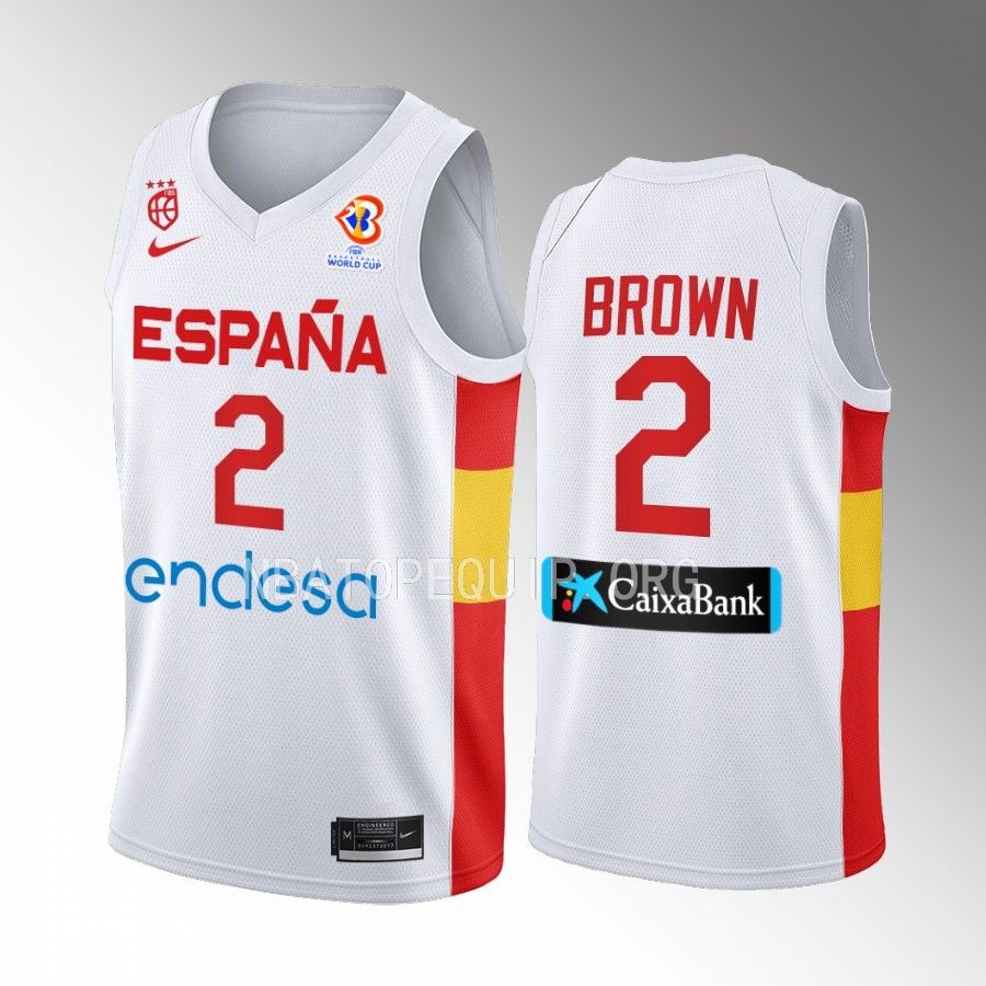 Lorenzo Brown Spain 2023 FIBA World Cup White Jersey  #2