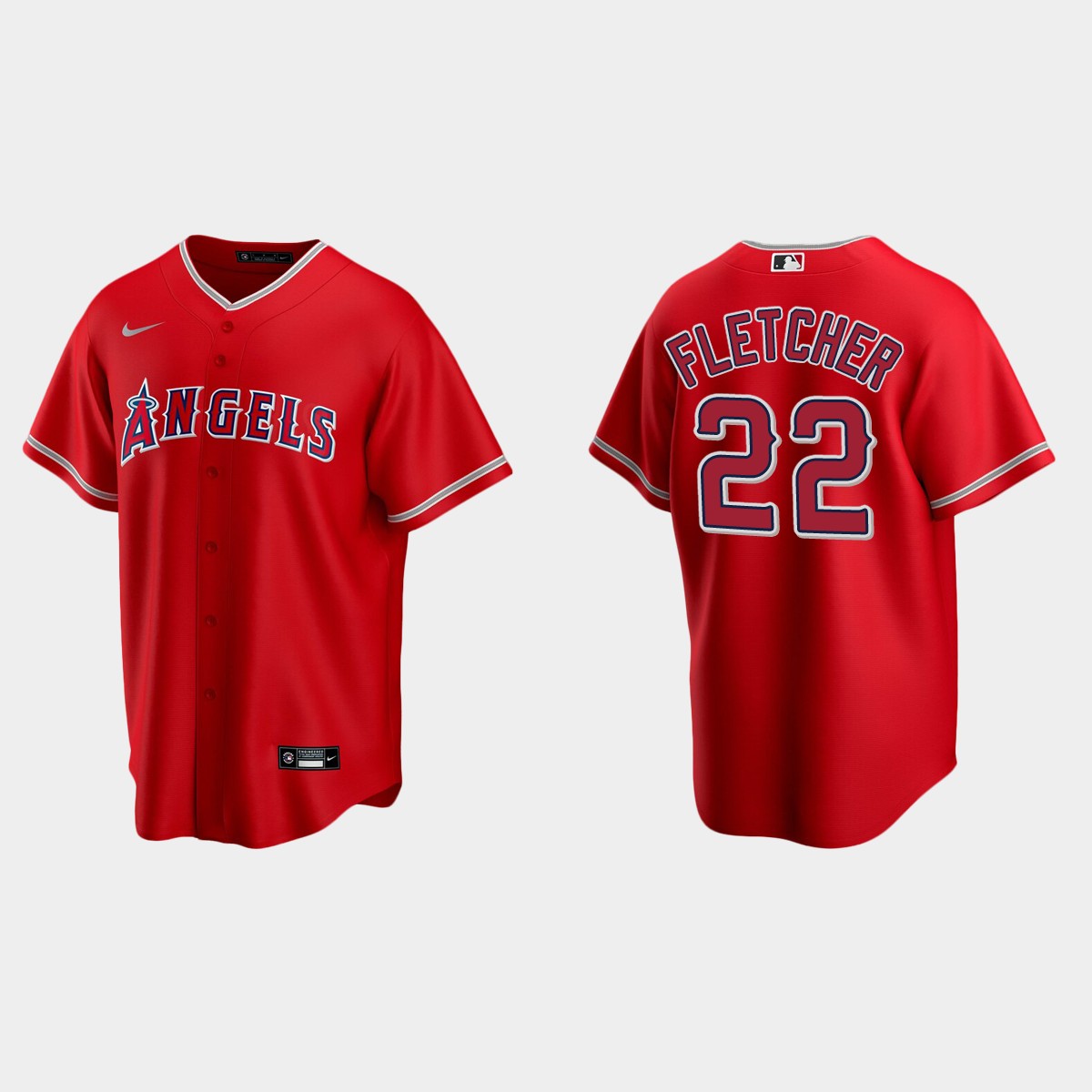 Los Angeles Angels #22 David Fletcher Alternate Jersey - Red