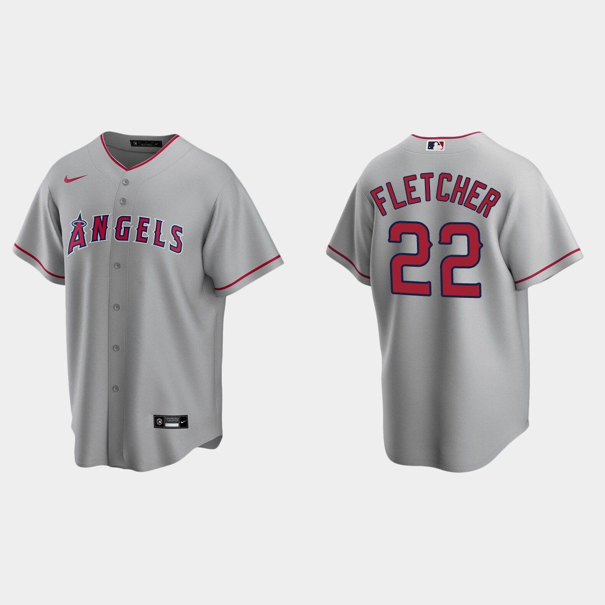 Los Angeles Angels #22 David Fletcher Road Jersey - Gray