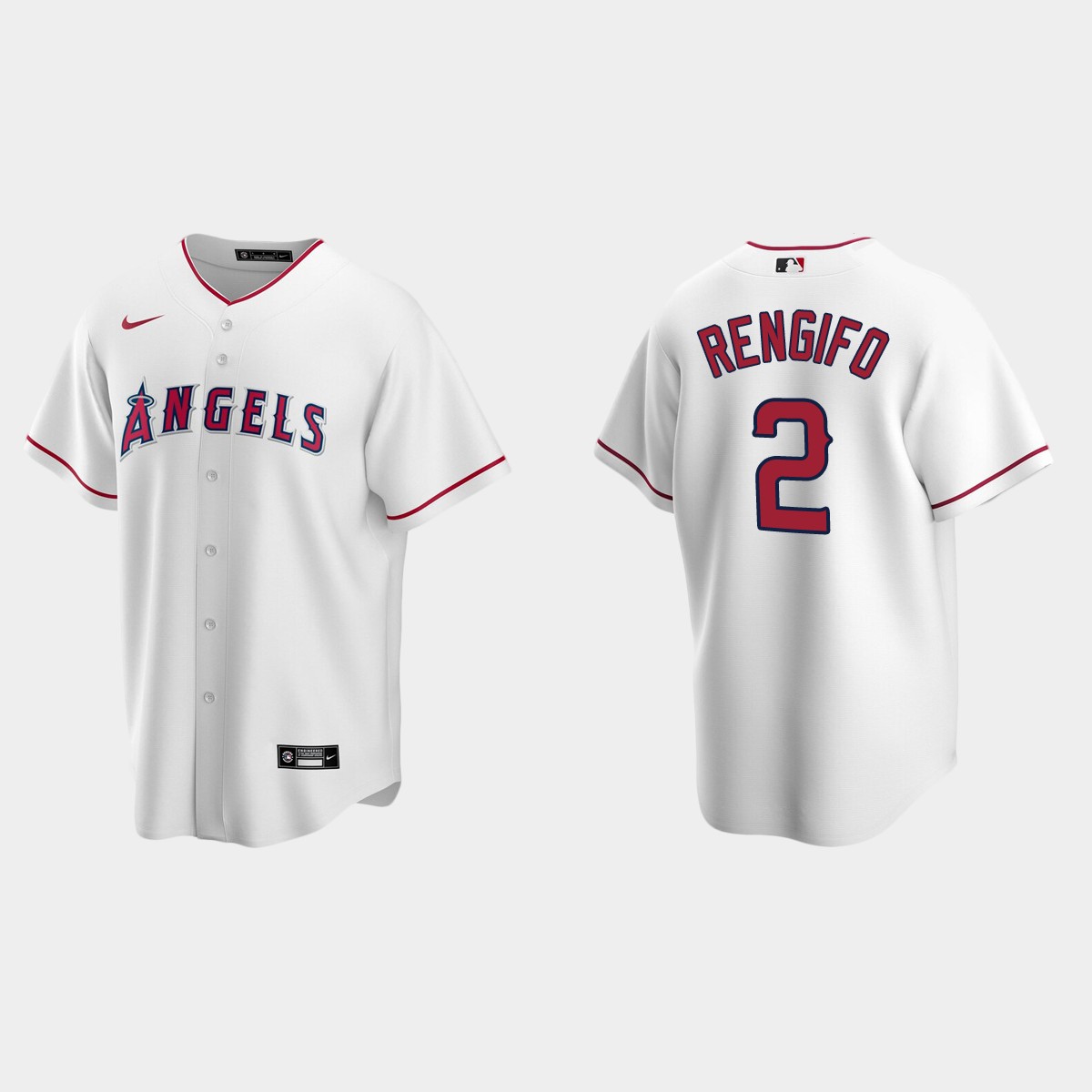 Los Angeles Angels #2 Luis Rengifo Home Jersey - White