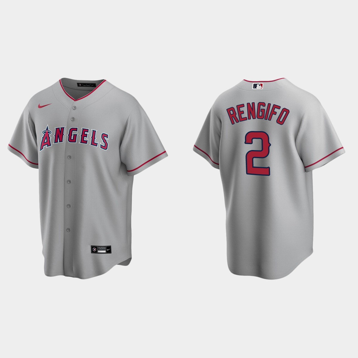 Los Angeles Angels #2 Luis Rengifo Road Jersey - Gray