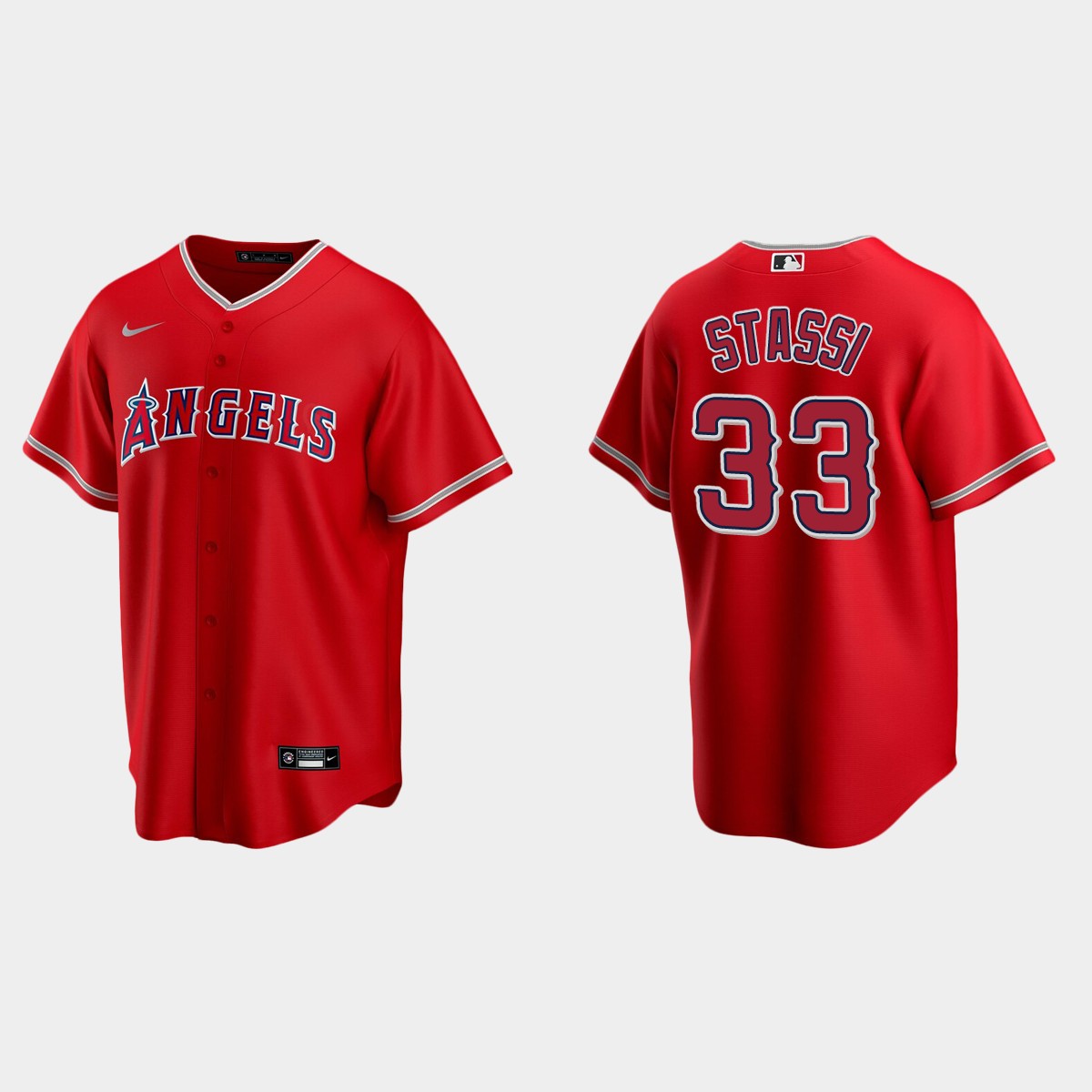 Los Angeles Angels #33 Max Stassi Alternate Jersey - Red