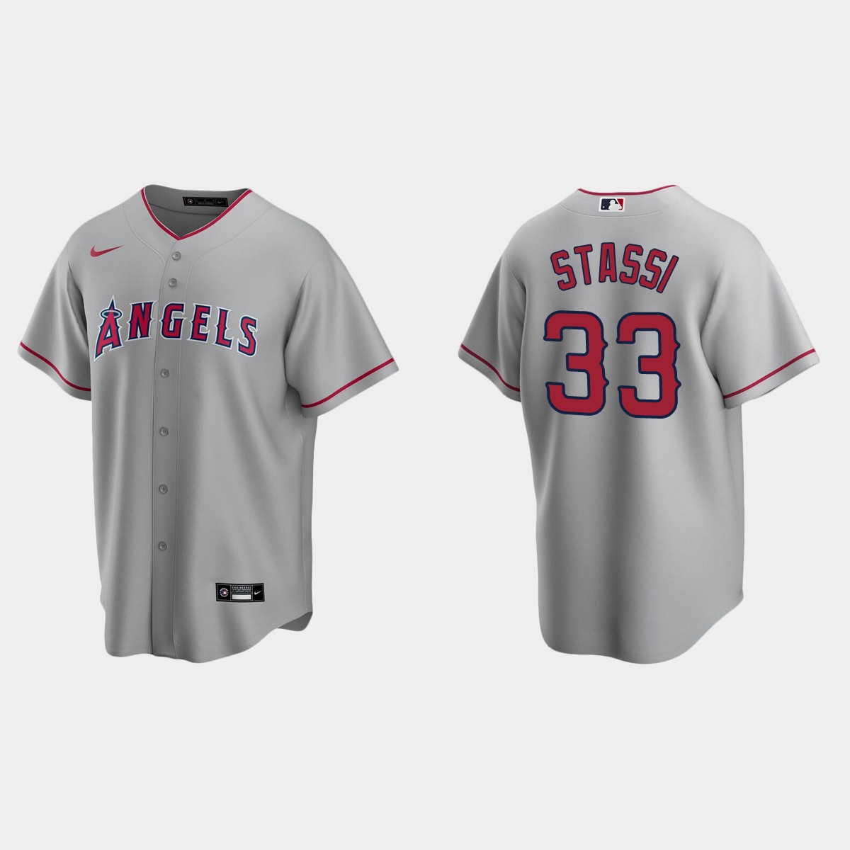 Los Angeles Angels #33 Max Stassi Road Jersey - Gray