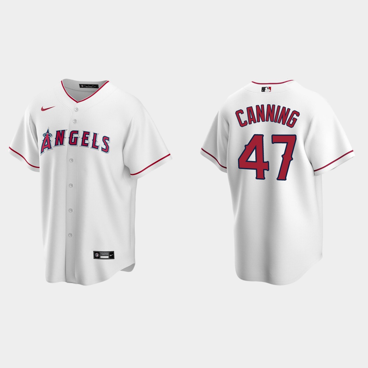 Los Angeles Angels #47 Griffin Canning Home Jersey - White