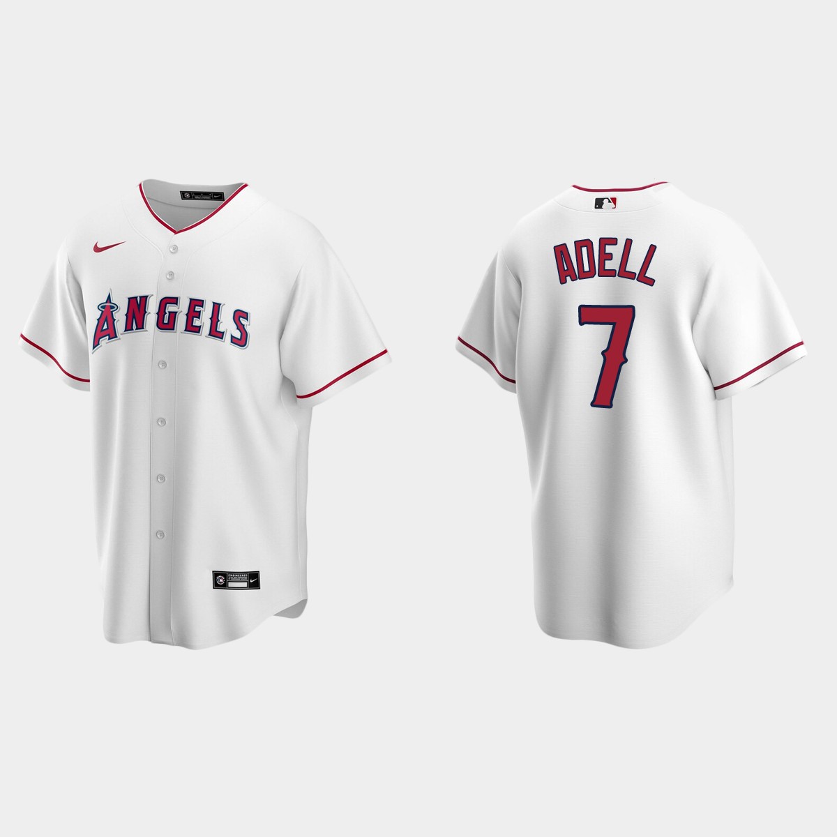 Los Angeles Angels #7 Jo Adell Home Jersey - White