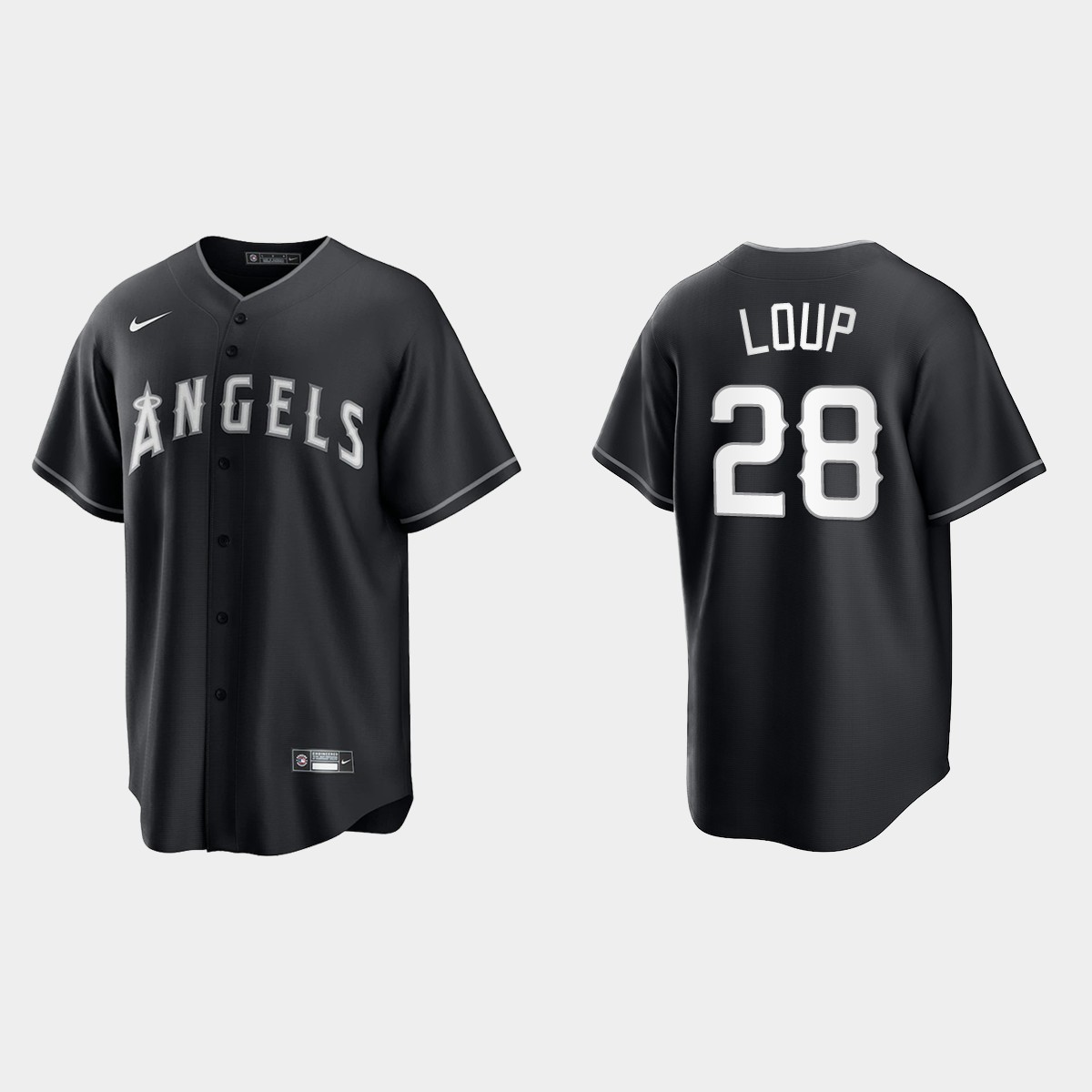 Los Angeles Angels Aaron Loup Jersey - Black White
